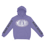 Miami Hoodie in Violet - front-sleeves view