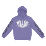 Miami Hoodie in Violet - front-sleeves view