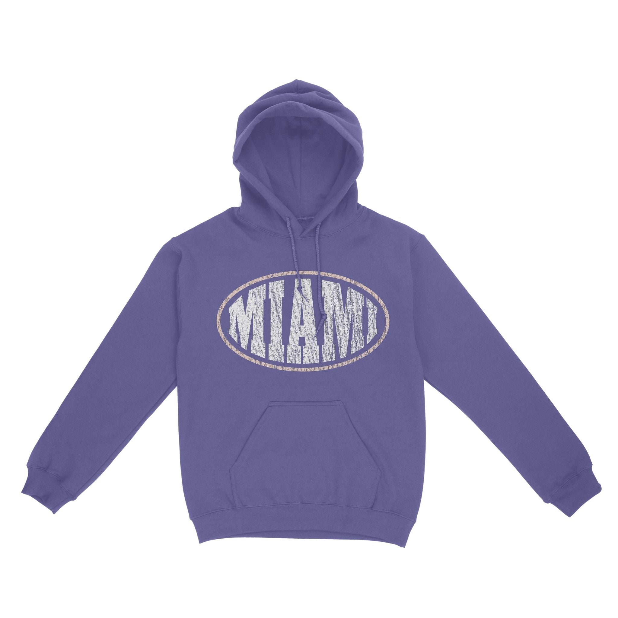 Miami Streetwear Hoodie Violet front