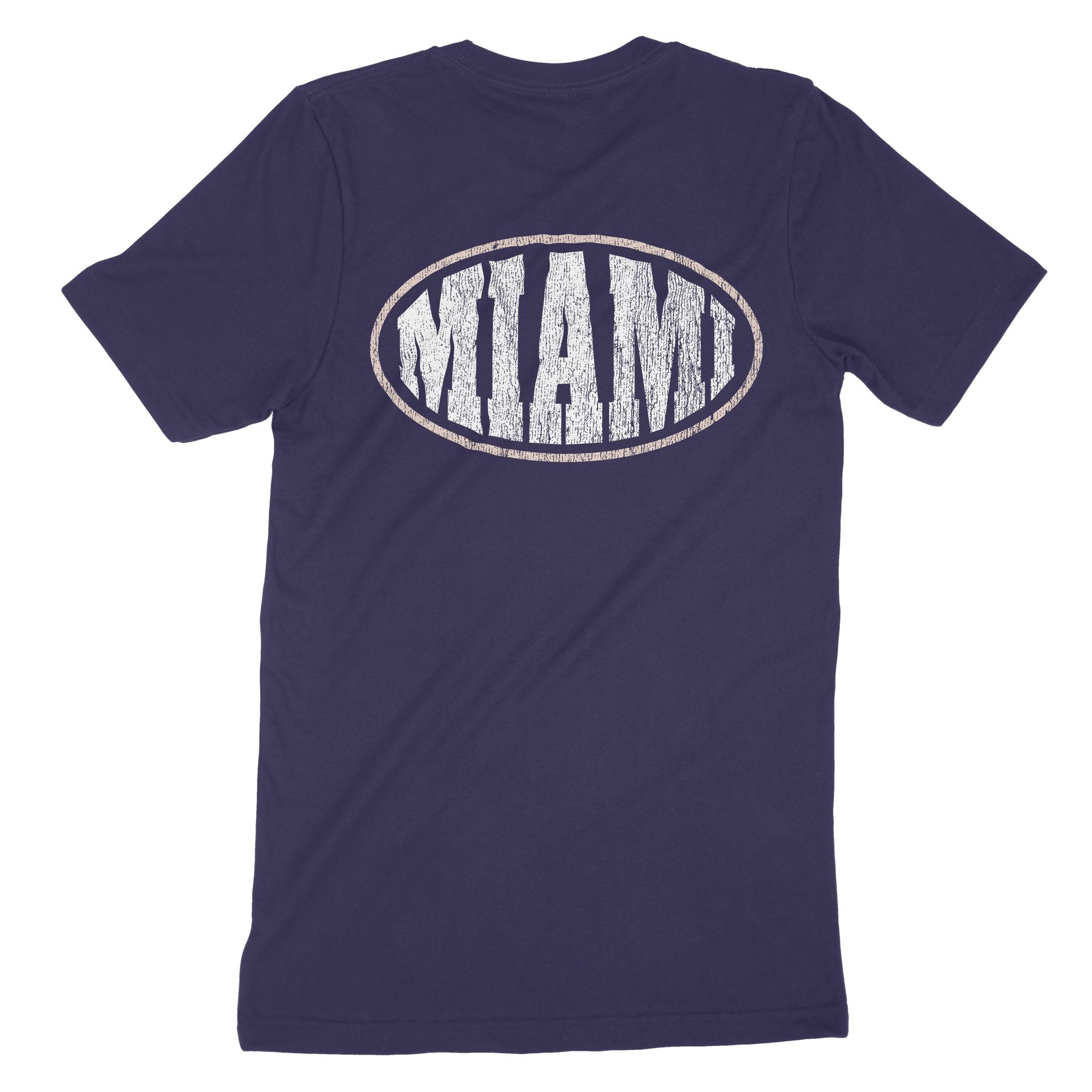 Miami Streetwear T-Shirt Navy back