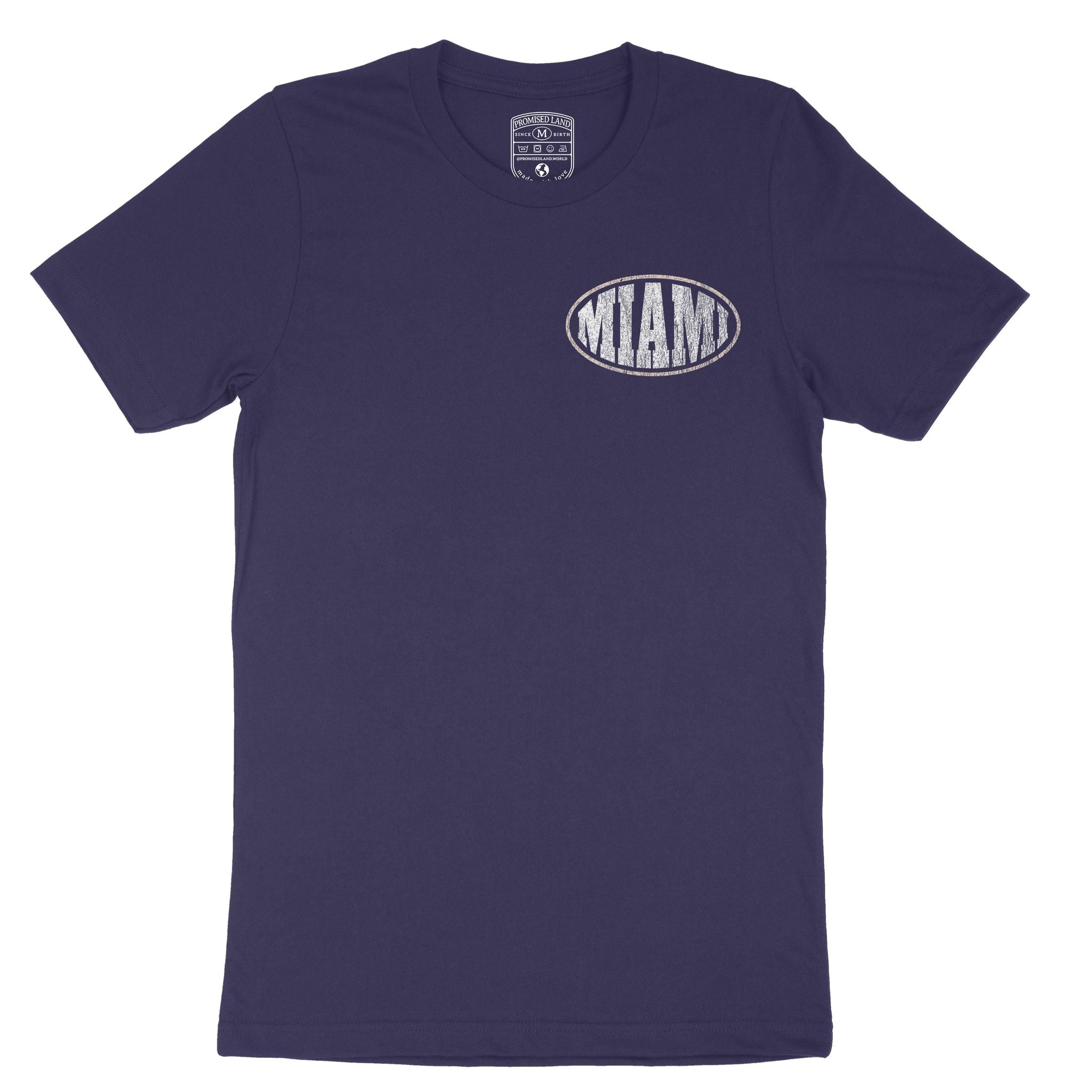 Miami Streetwear T-Shirt Navy front
