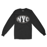New York Streetwear Longsleeve in Black - front view