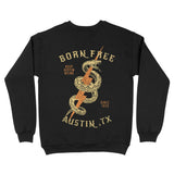 Austin Snake Bolt Crewneck Black back