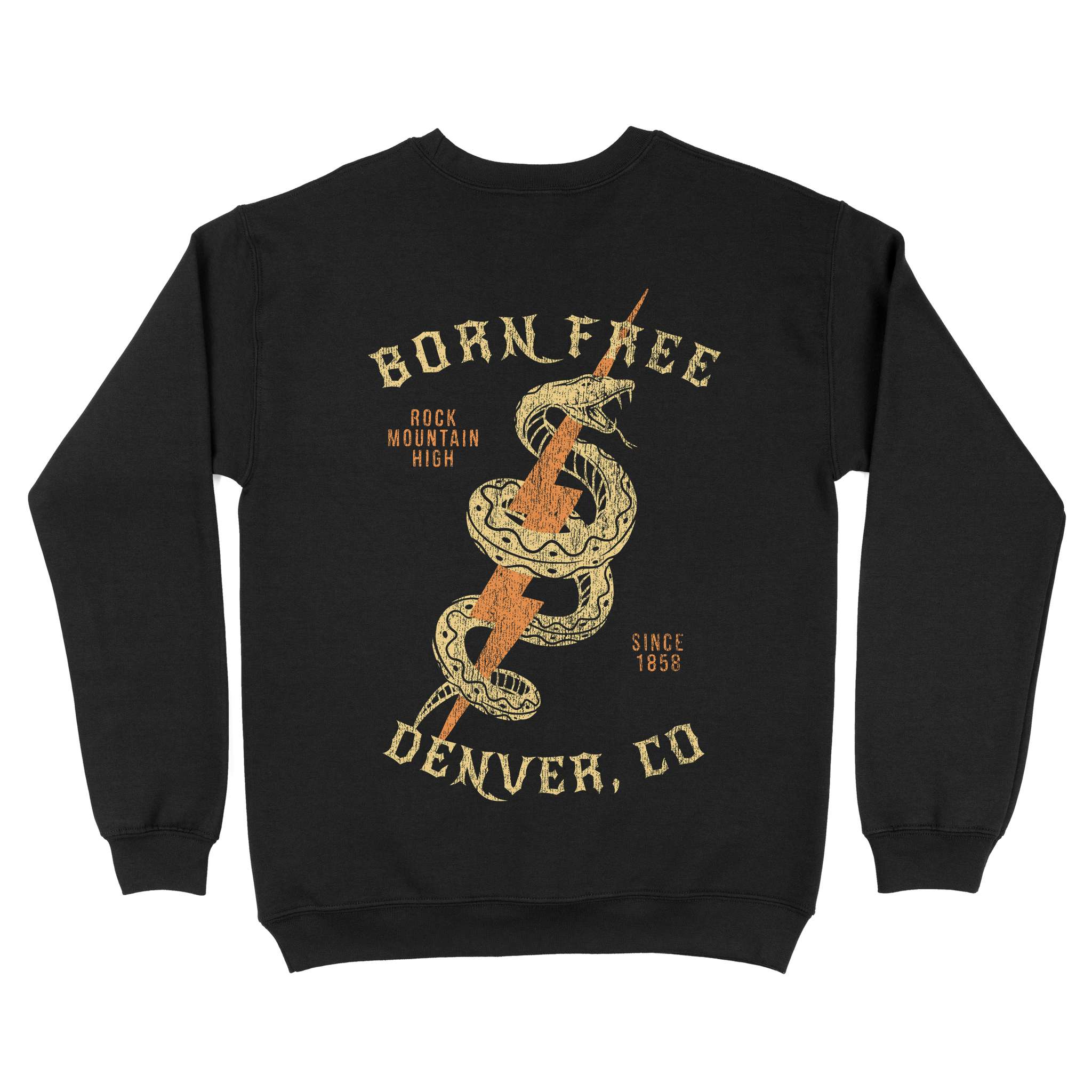 Denver Snake Bolt Crewneck Black back