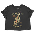 Denver Snake Bolt Cropped Tee Black front