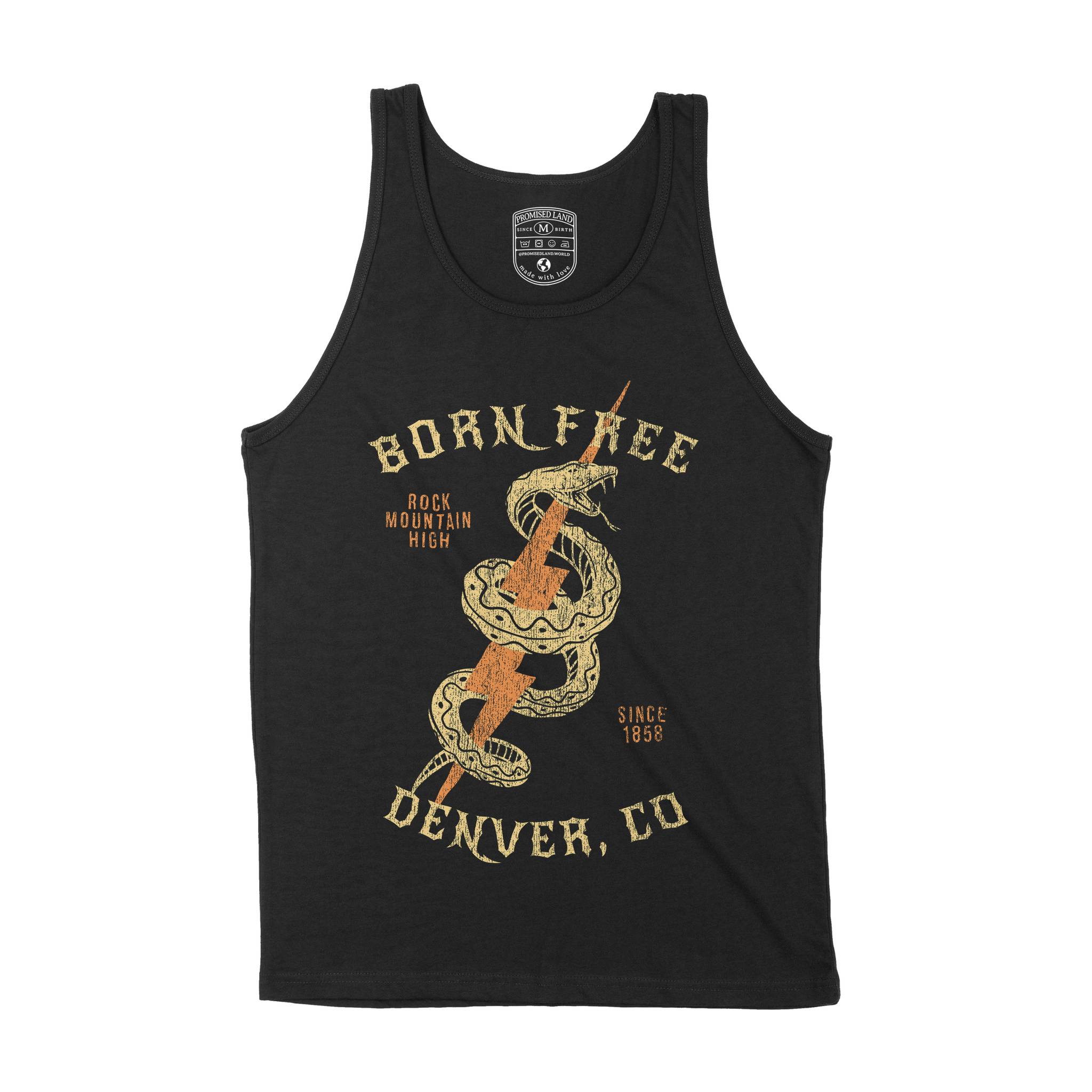 Denver Snake Bolt Tank Top Black front