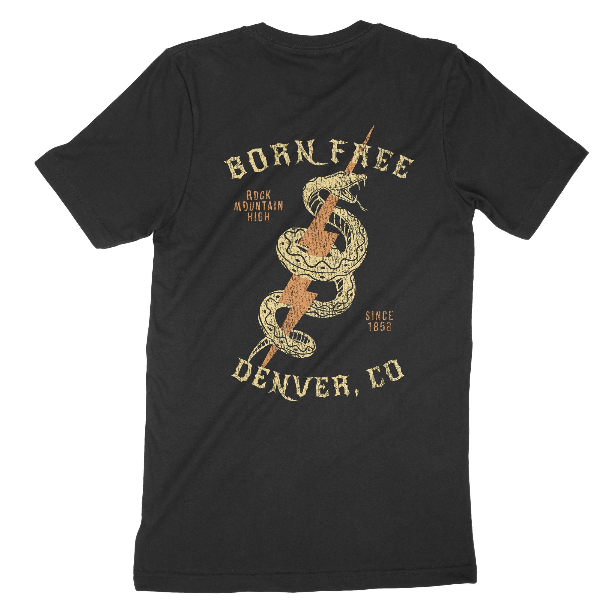 Denver Snake Bolt T-Shirt Black back