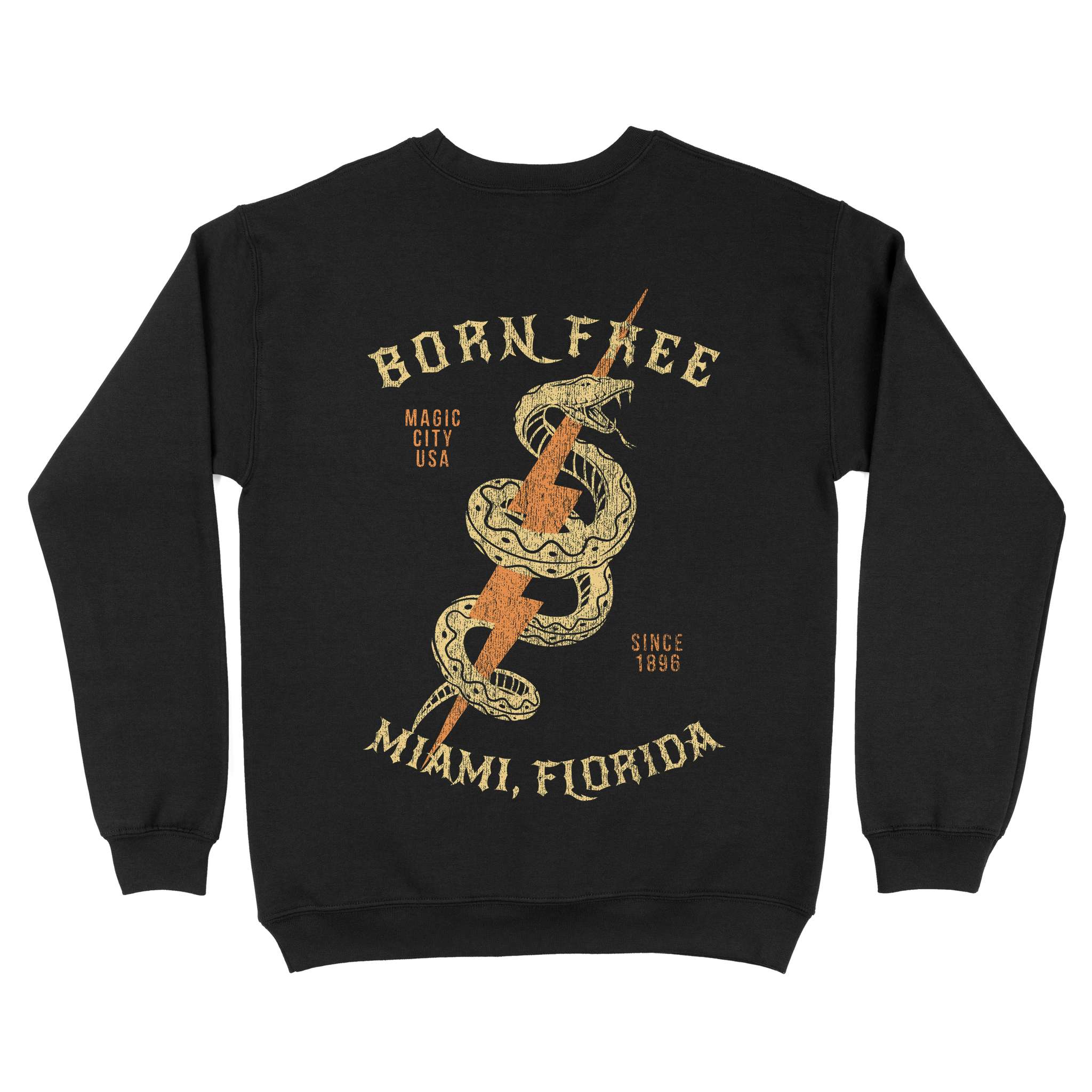 Miami Snake Bolt Crewneck Black back
