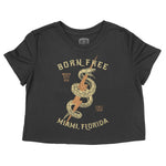 Miami Snake Bolt Cropped Tee Black front