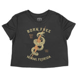 Miami Snake Bolt Cropped Tee Black front