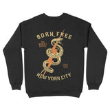 New York Crewneck in Black - back view