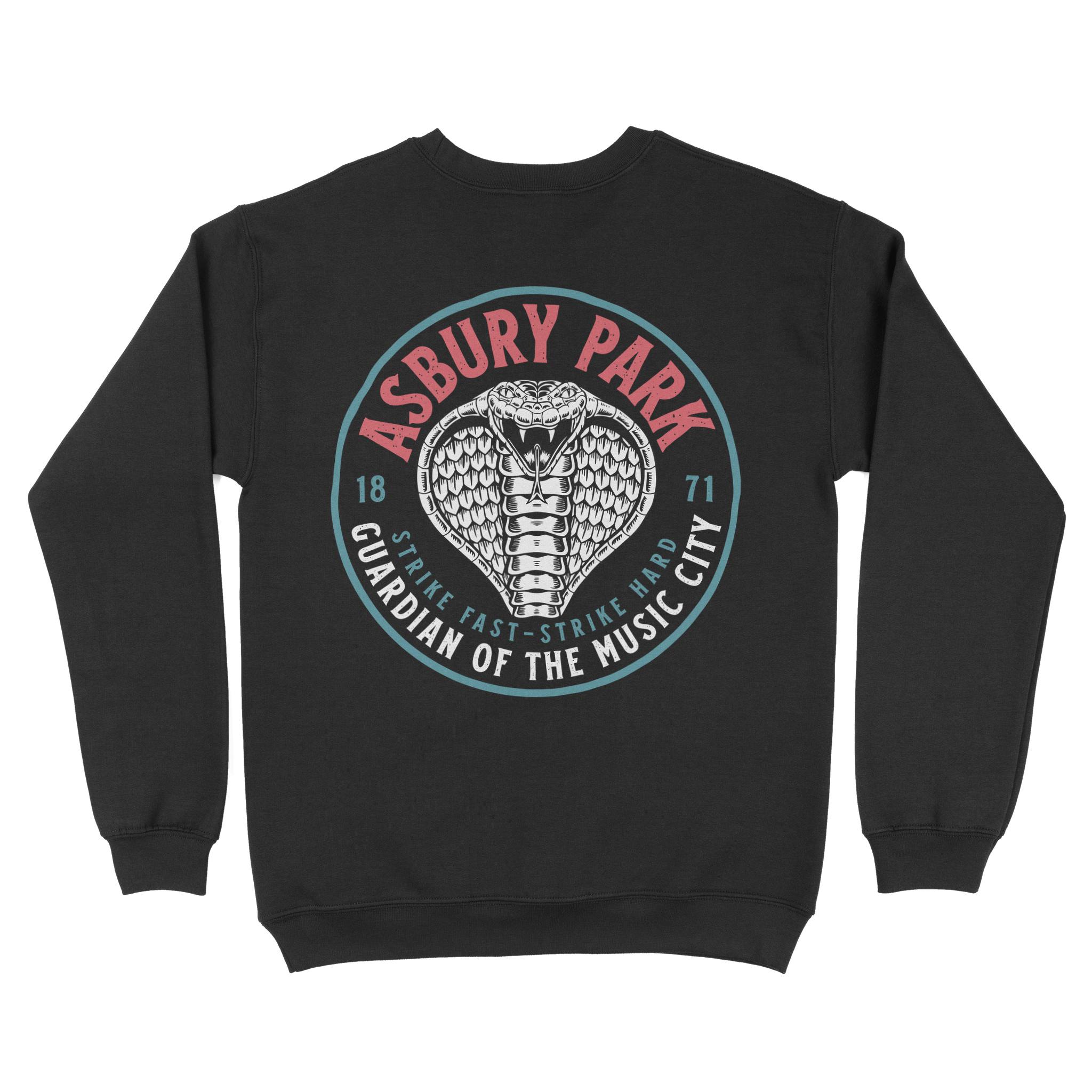 Asbury Park Cobra Kid Crewneck in Black - back view