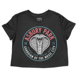 Asbury Park Cobra Kid Cropped Tee in Black - front view