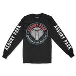Asbury Park Cobra Kid Longsleeve in Black - front with sleeves view
