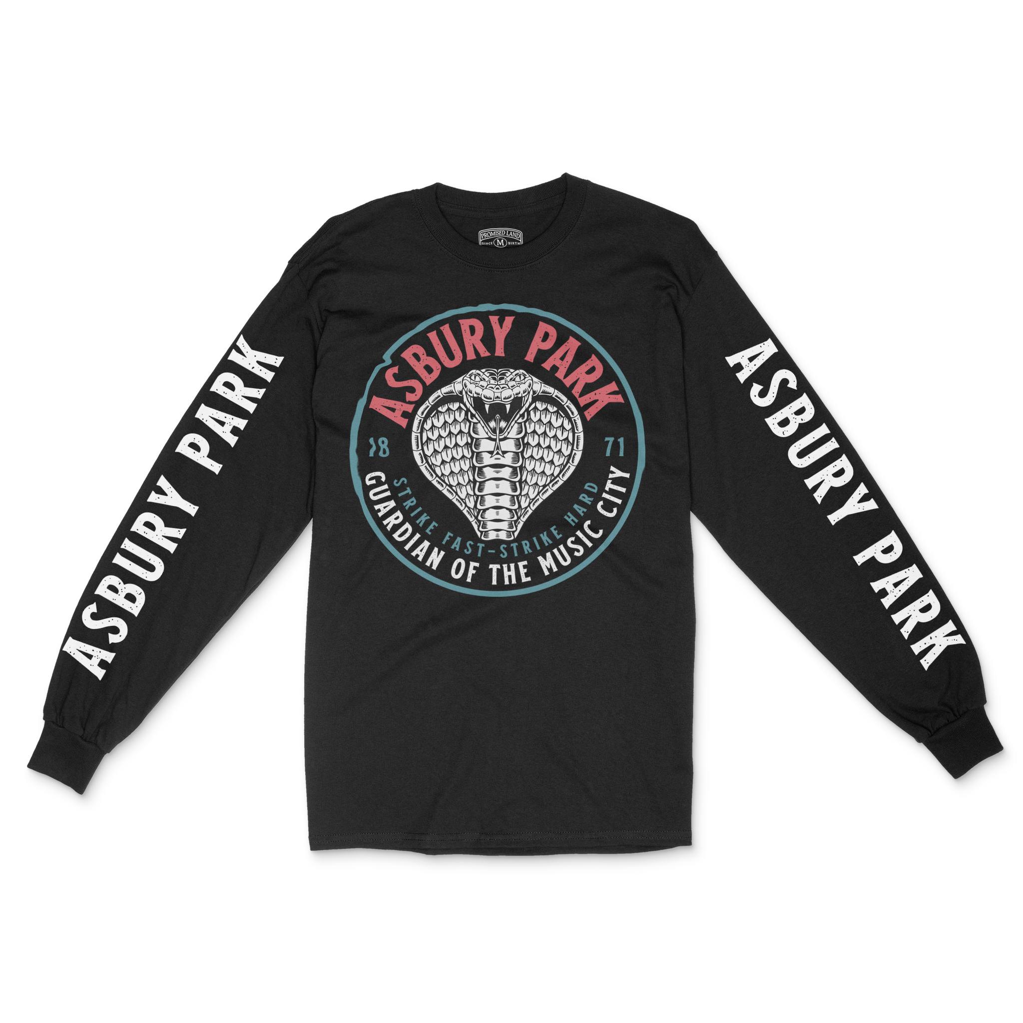 Asbury Park Cobra Kid Longsleeve in Black - front with sleeves view