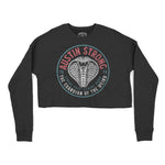 Austin Cropped Crew in Black - front view