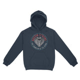 Austin Cobra Kid Hoodie Heather Dark Navy front