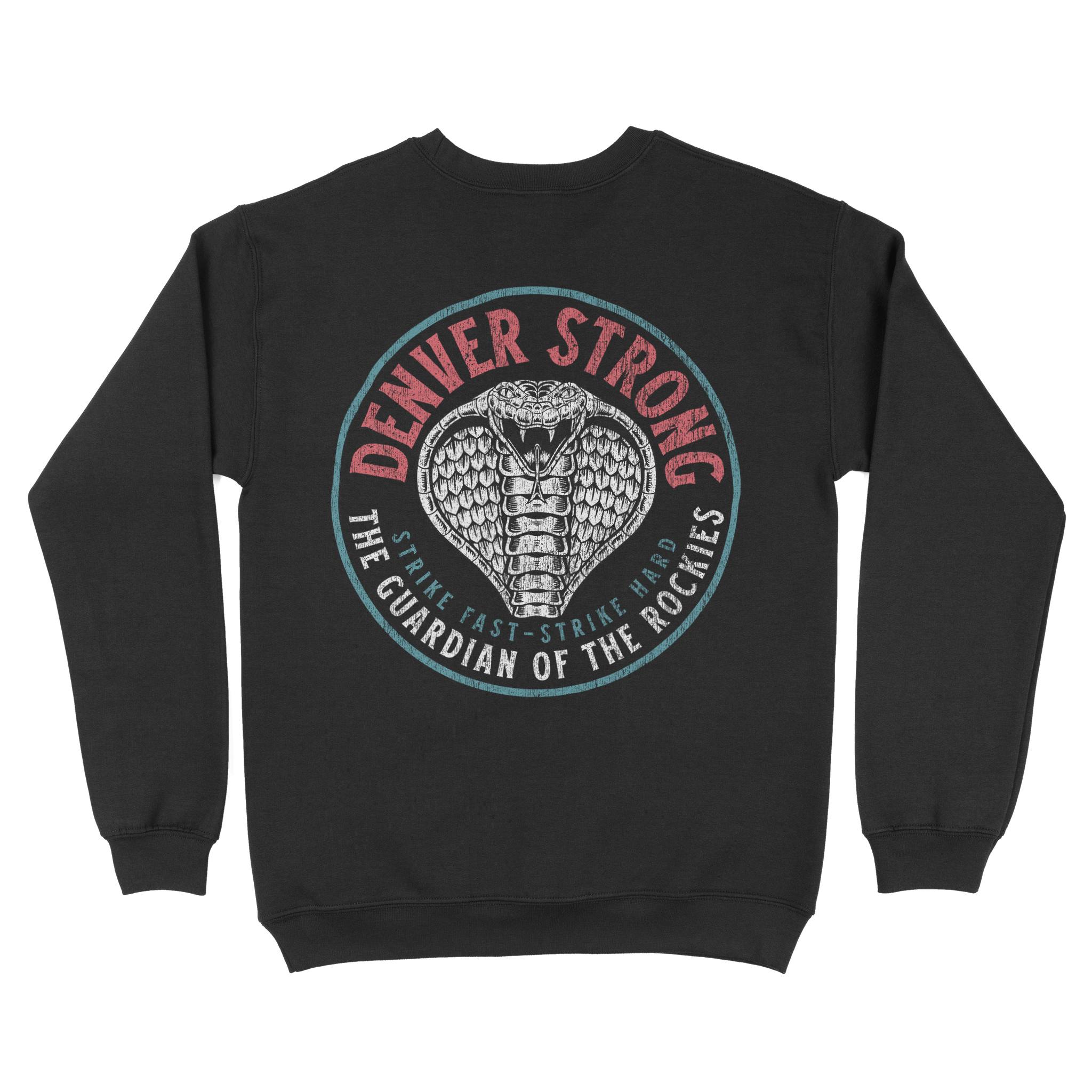 Denver Crewneck in Black - back view