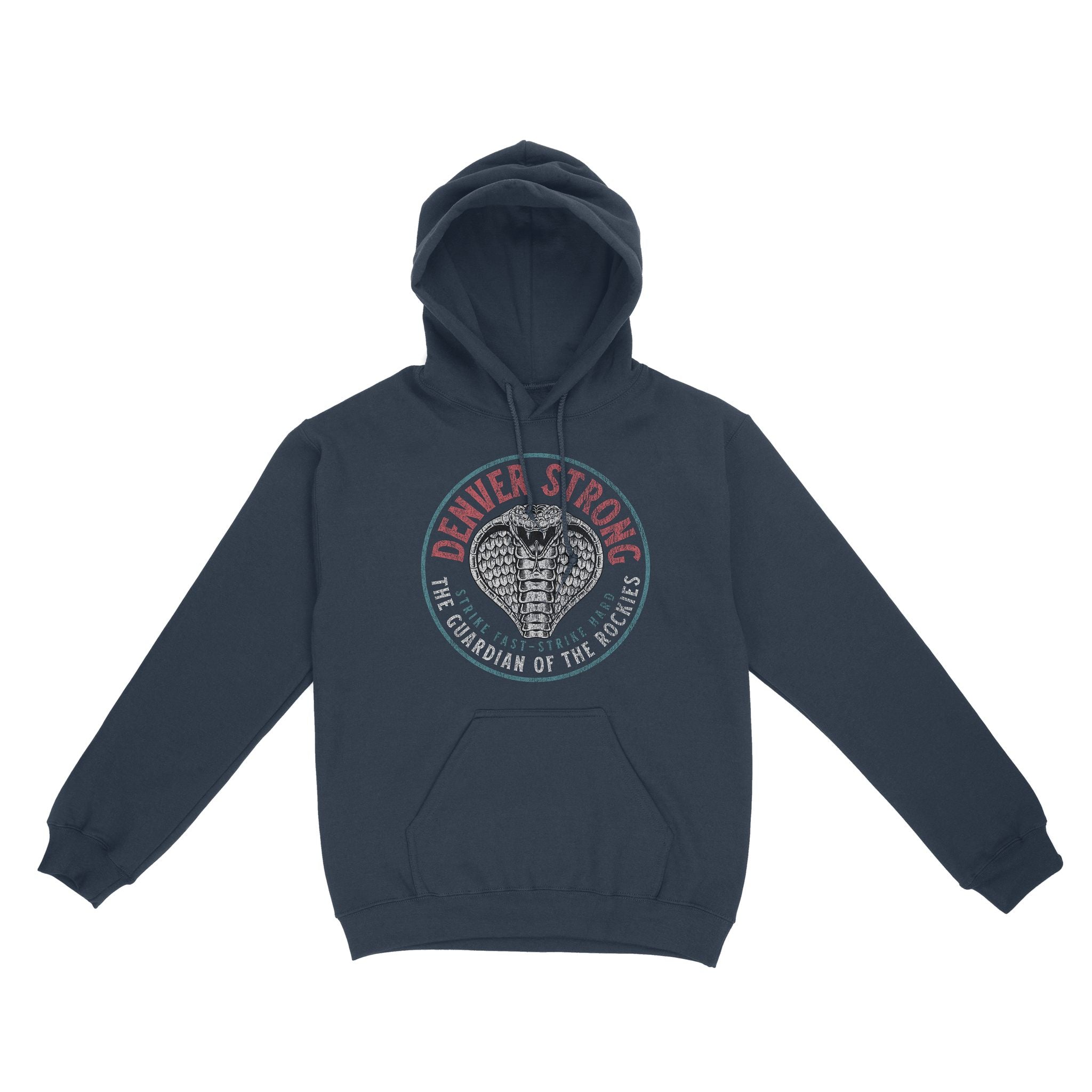 Denver Cobra Kid Hoodie Heather Dark Navy front