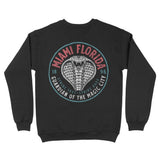 Miami Crewneck in Black - back view
