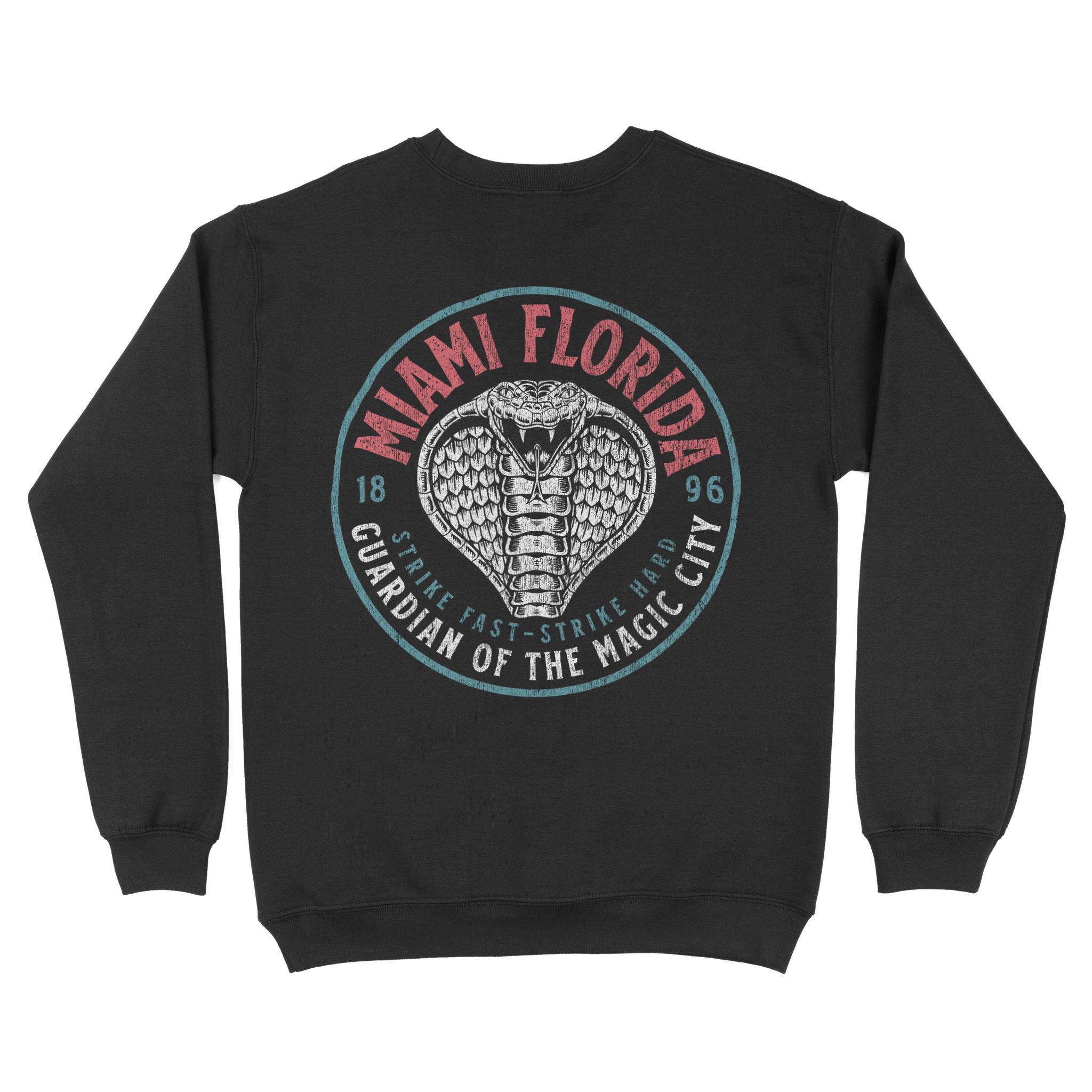 Miami Crewneck in Black - back view