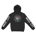 Miami Cobra Kid Hoodie in Black - front view with sleeves