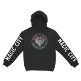 Miami Cobra Kid Hoodie in Black - front view with sleeves