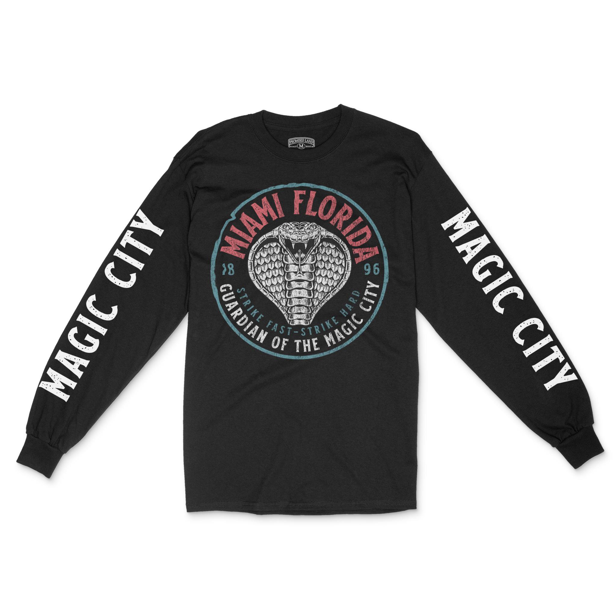 Miami Cobra Kid Longsleeve in Black - front view with sleeves