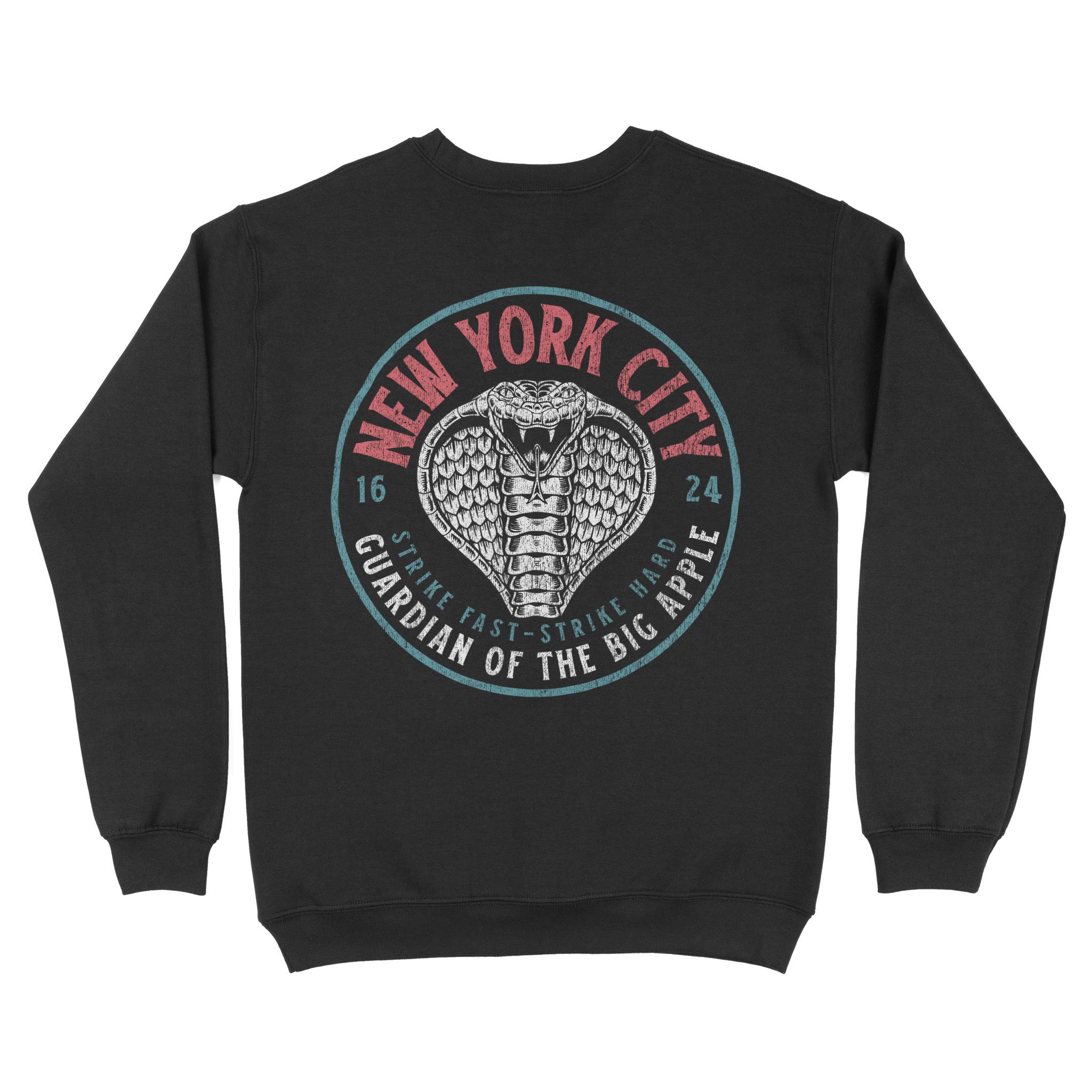 New York Crewneck in Black - back view
