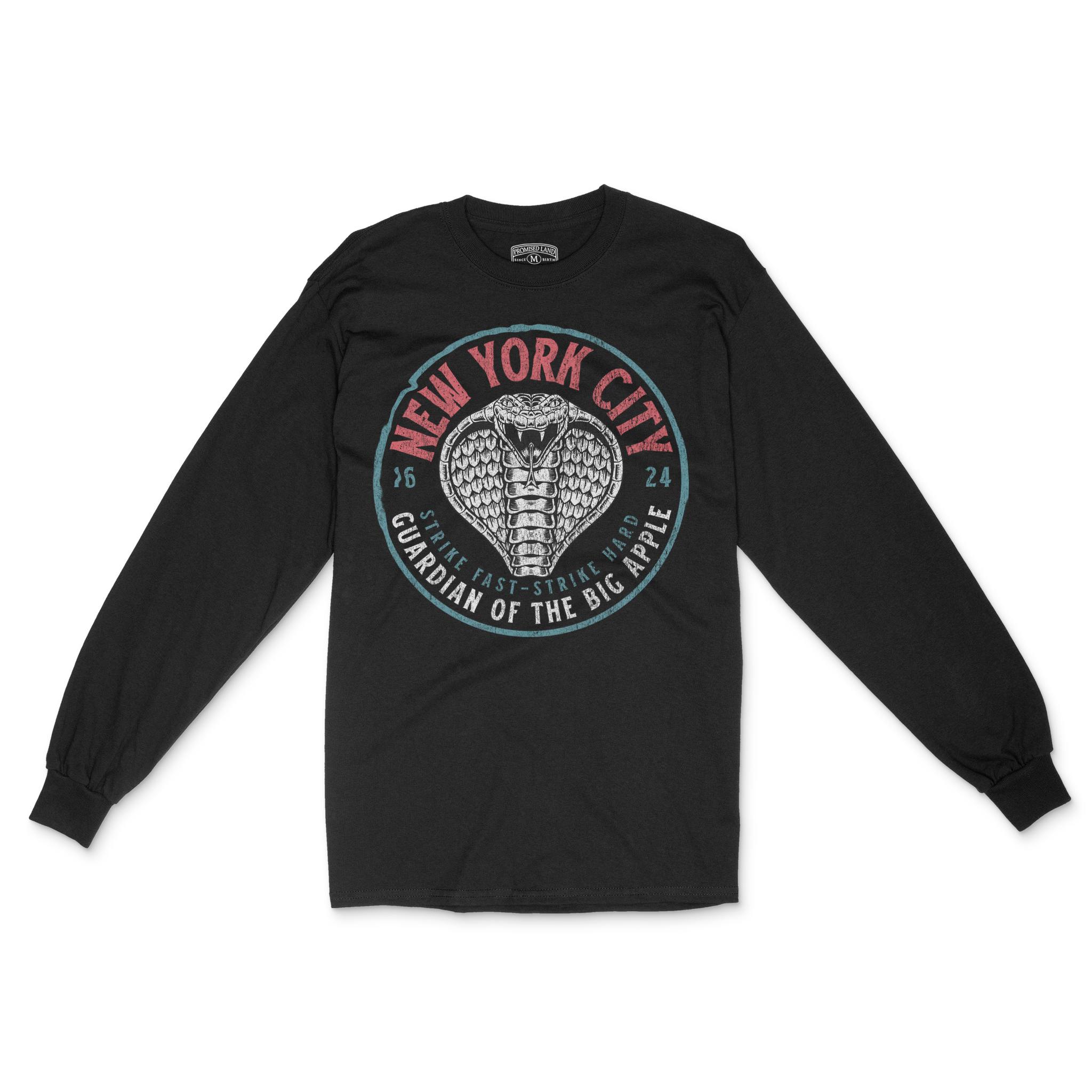 New York Longsleeve in Black - front view
