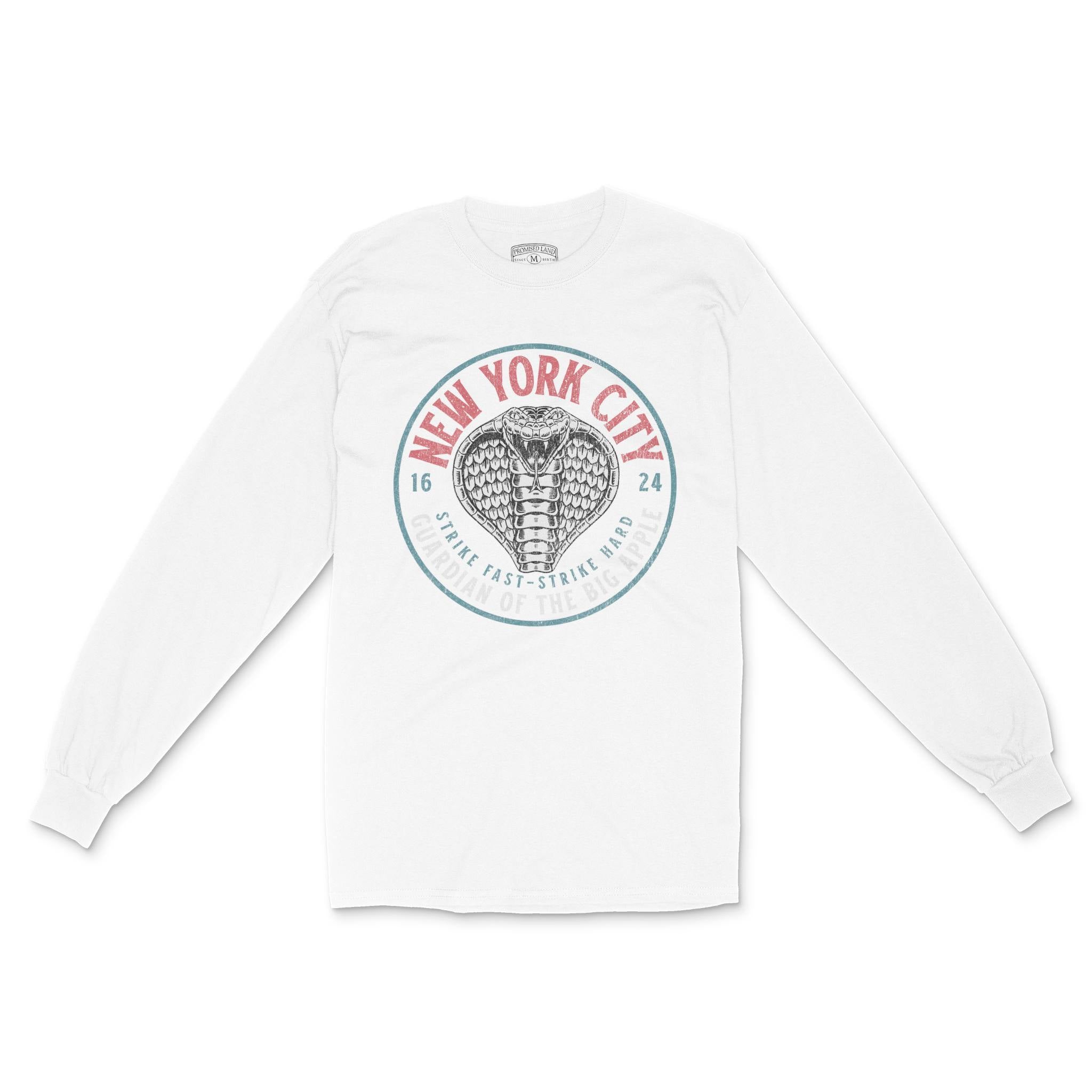 New York Cobra Kid Longsleeve in White - front view
