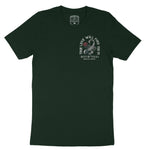 Austin Scorpion Rose T-Shirt in Forest - front view