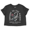 Denver Scorpion Rose Cropped Tee in Black - front view