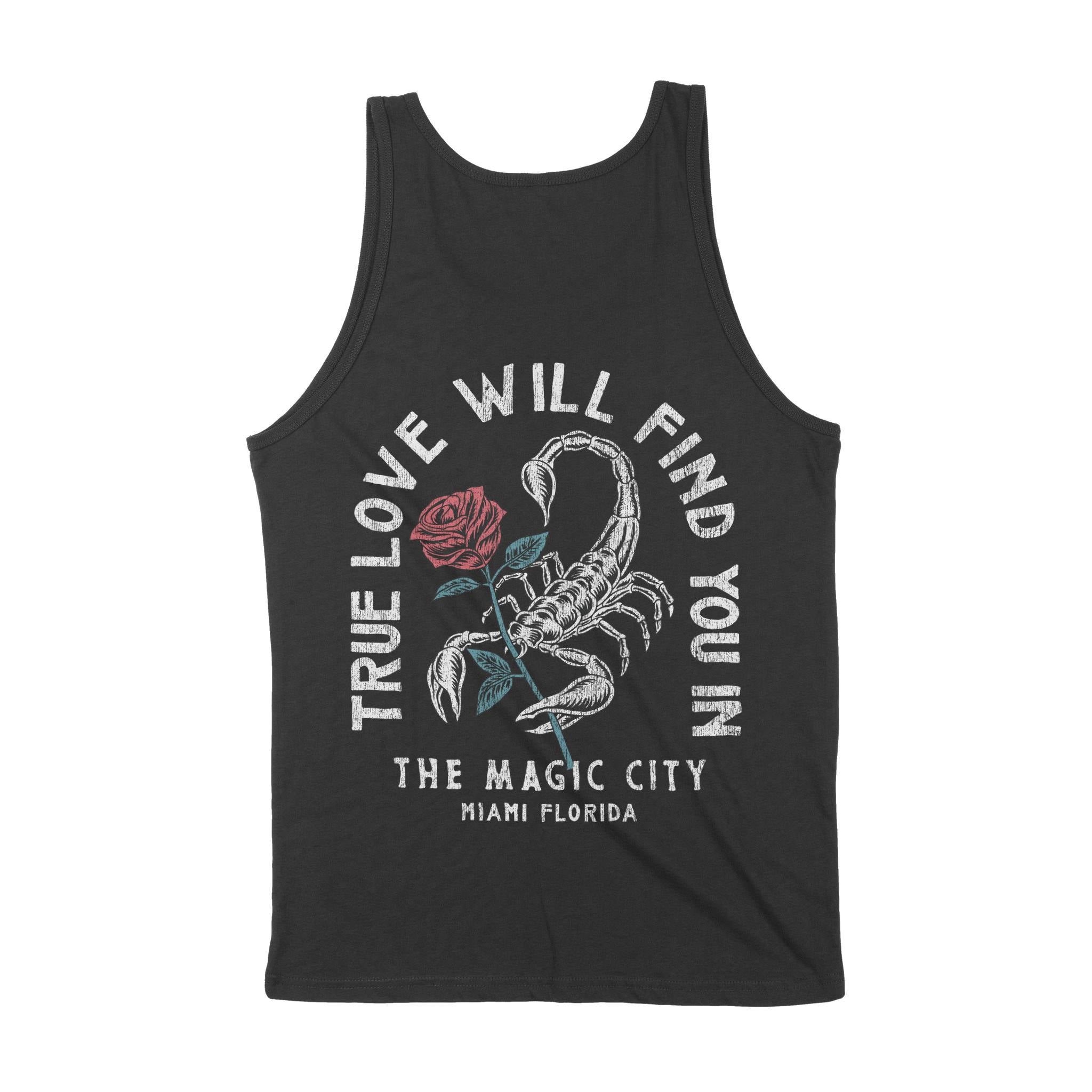 Miami Tank Top in Black - back view