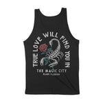 Miami Scorpion Rose Tank Top Black back