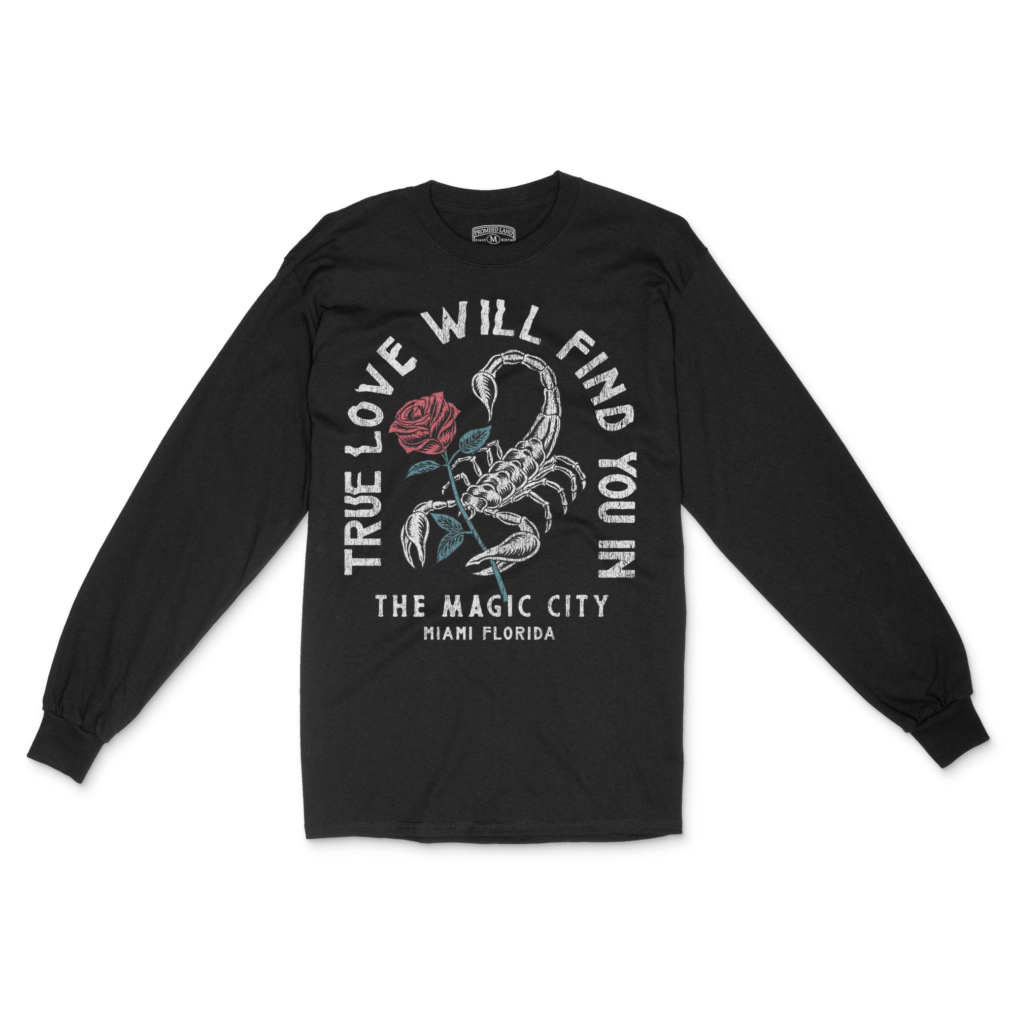 Miami Longsleeve in Black - front view