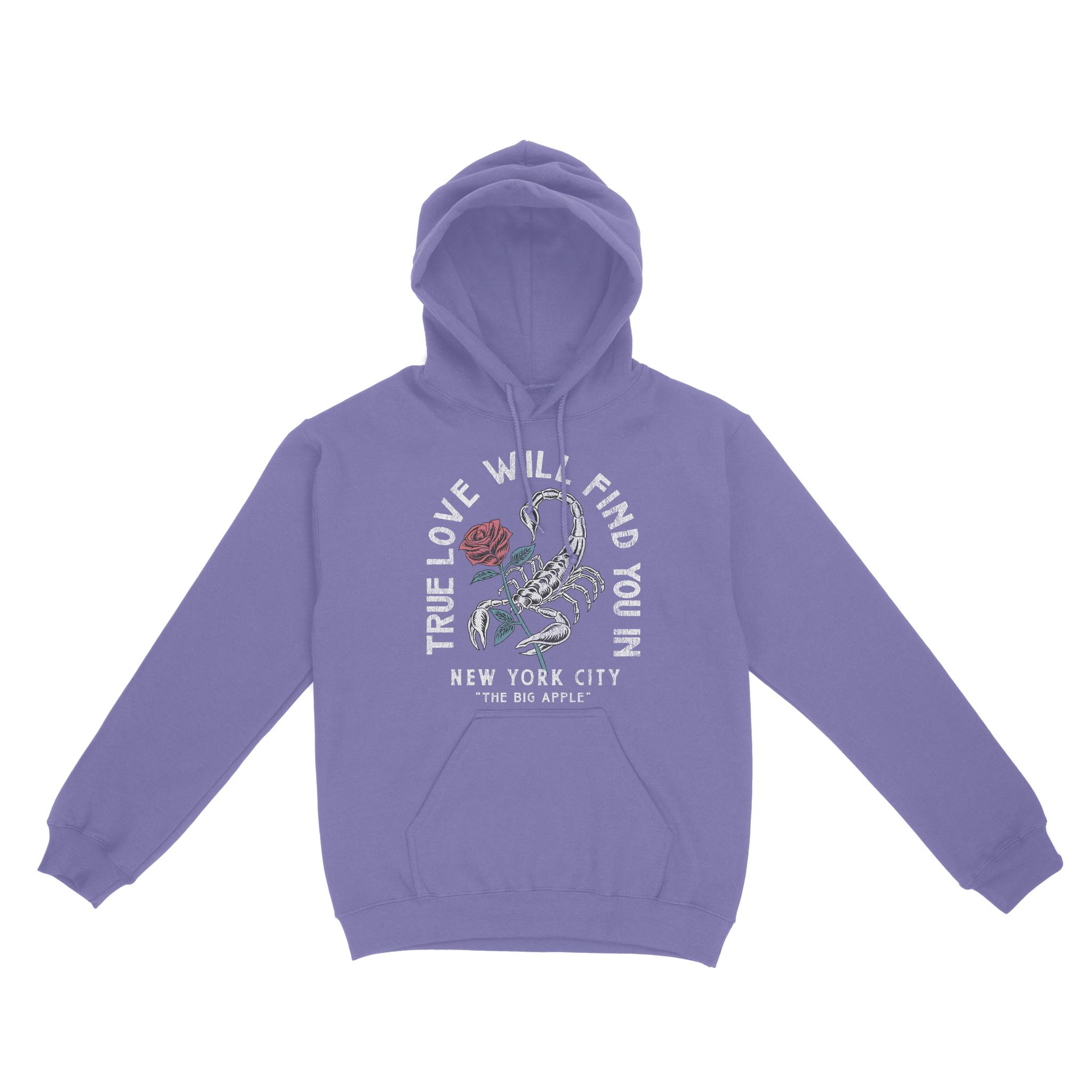New York Hoodie in Violet - front view