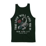 New York Scorpion Rose Tank Top Forest back