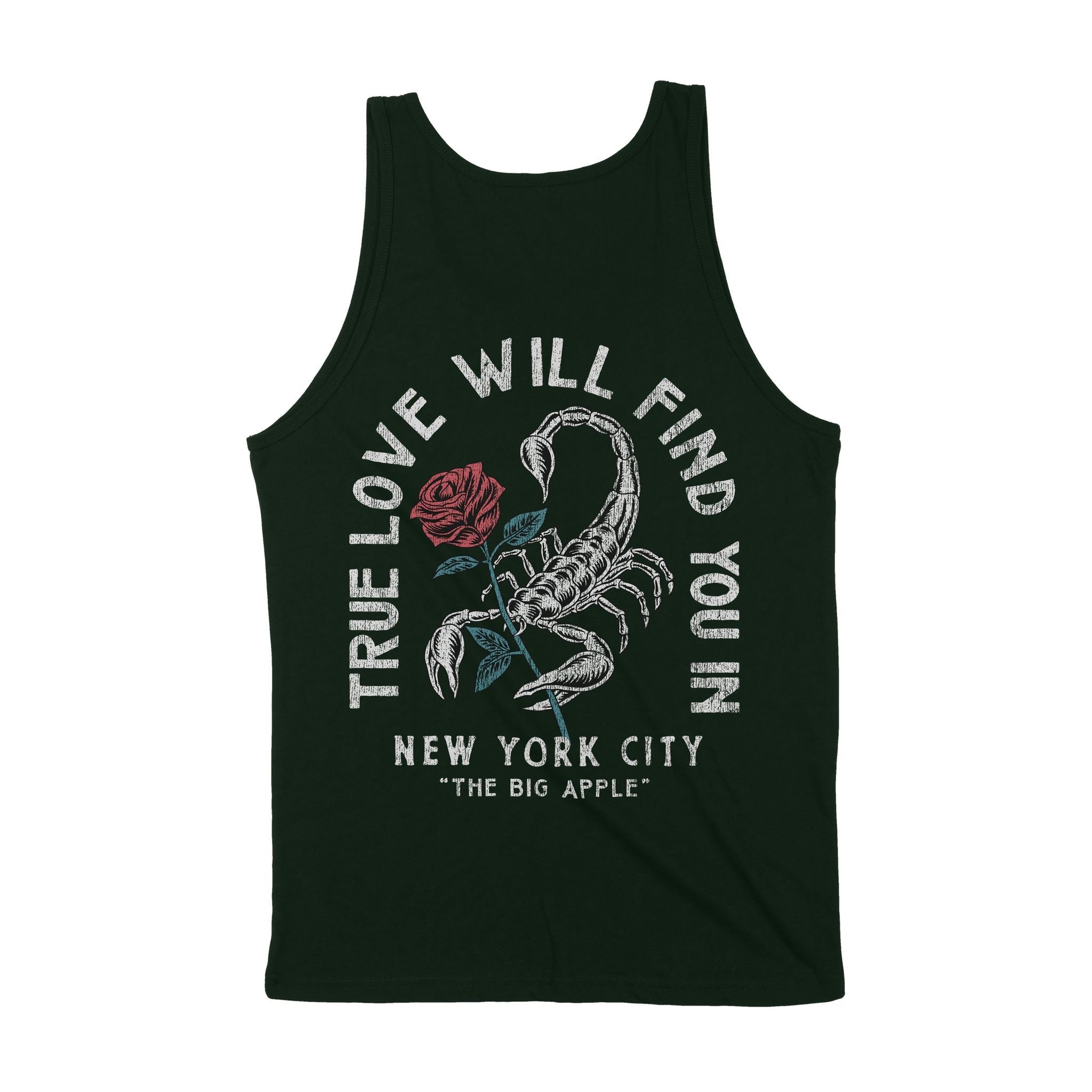 New York Scorpion Rose Tank Top Forest back