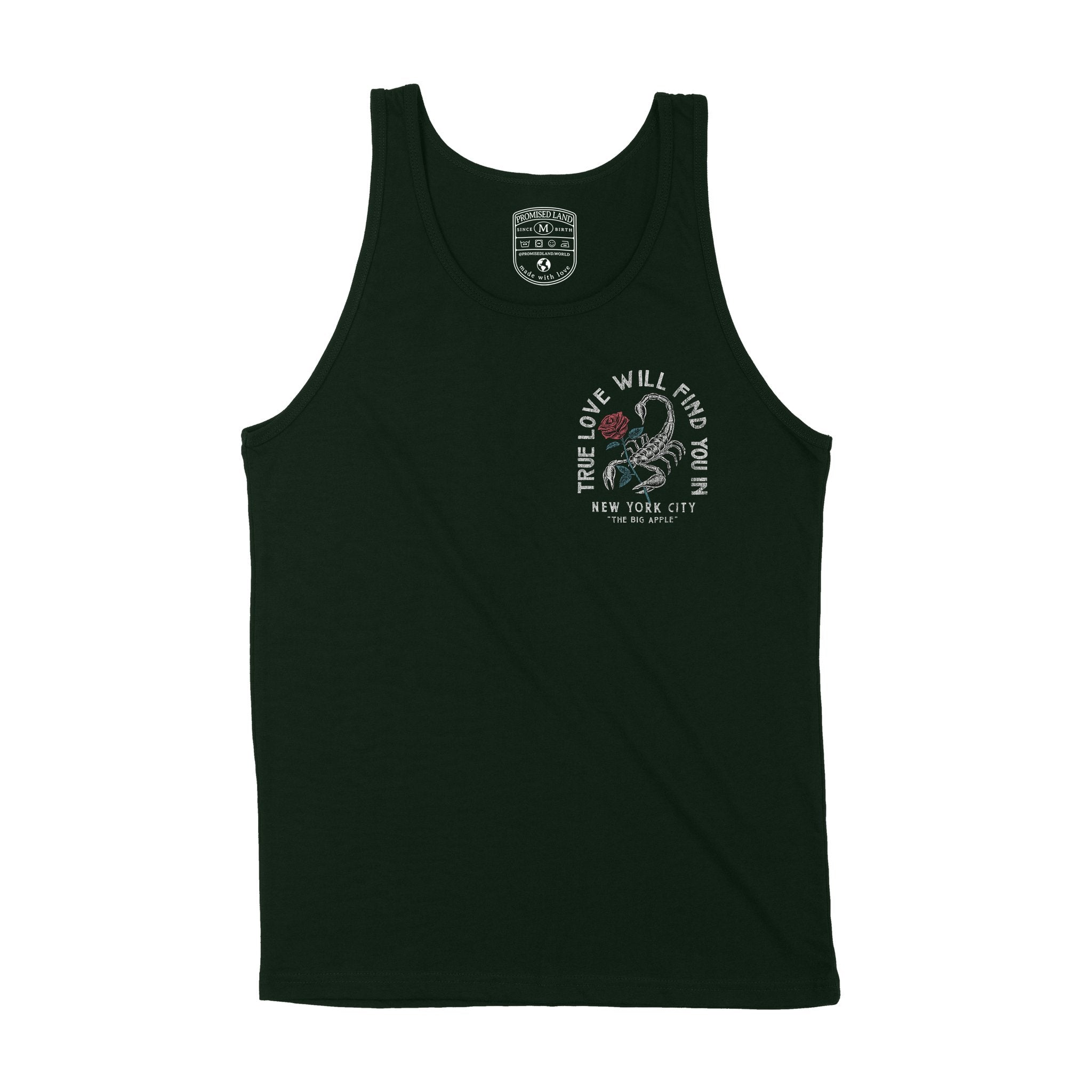 New York Scorpion Rose Tank Top Forest front