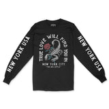 New York Longsleeve in Black - front-sleeves view
