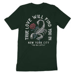 New York Scorpion Rose T-Shirt Forest back
