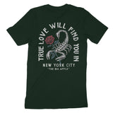 New York Scorpion Rose T-Shirt Forest back