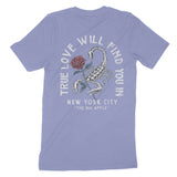 New York Scorpion Rose T-Shirt Lavender_Blue back