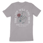 New York Scorpion Rose T-Shirt Light_Violet back