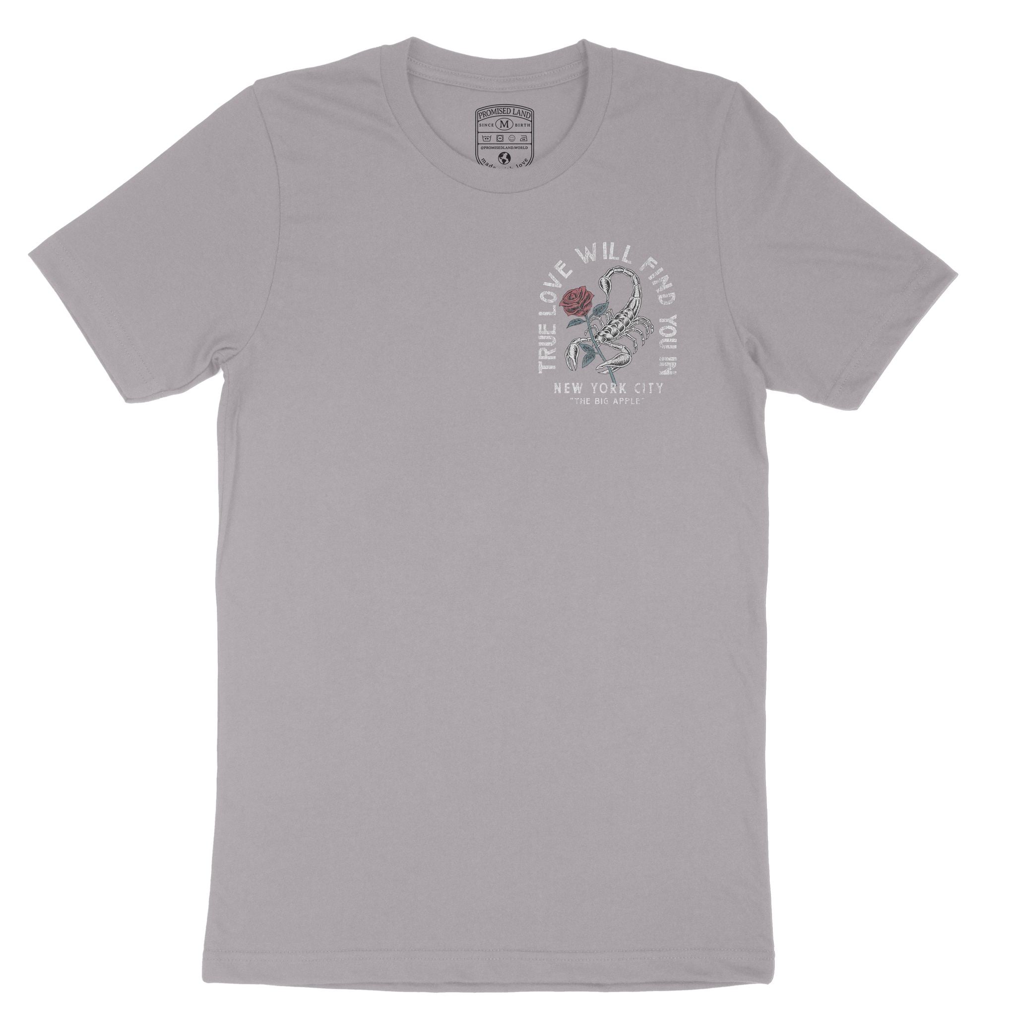 New York Scorpion Rose T-Shirt Light_Violet front
