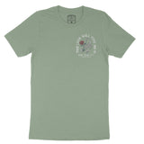 New York Scorpion Rose T-Shirt Sage front