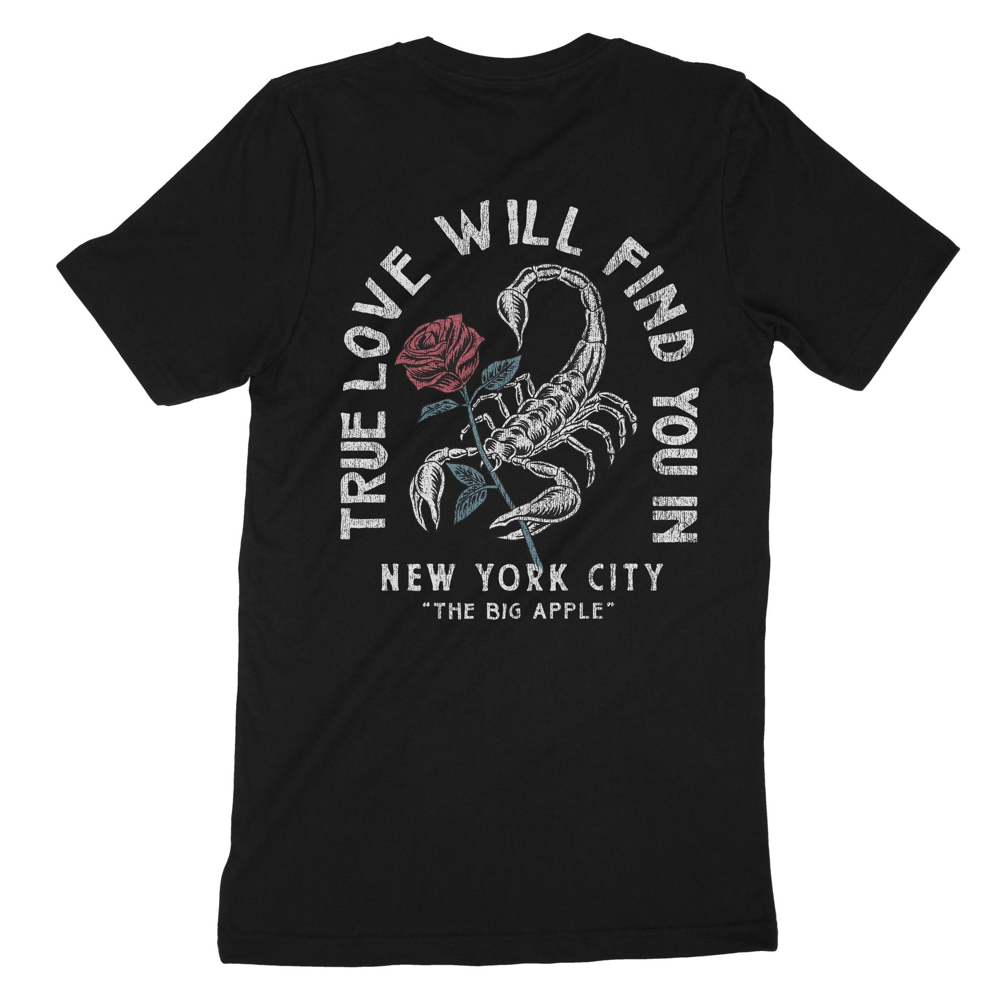 New York Scorpion Rose T-Shirt Vintage_Black back