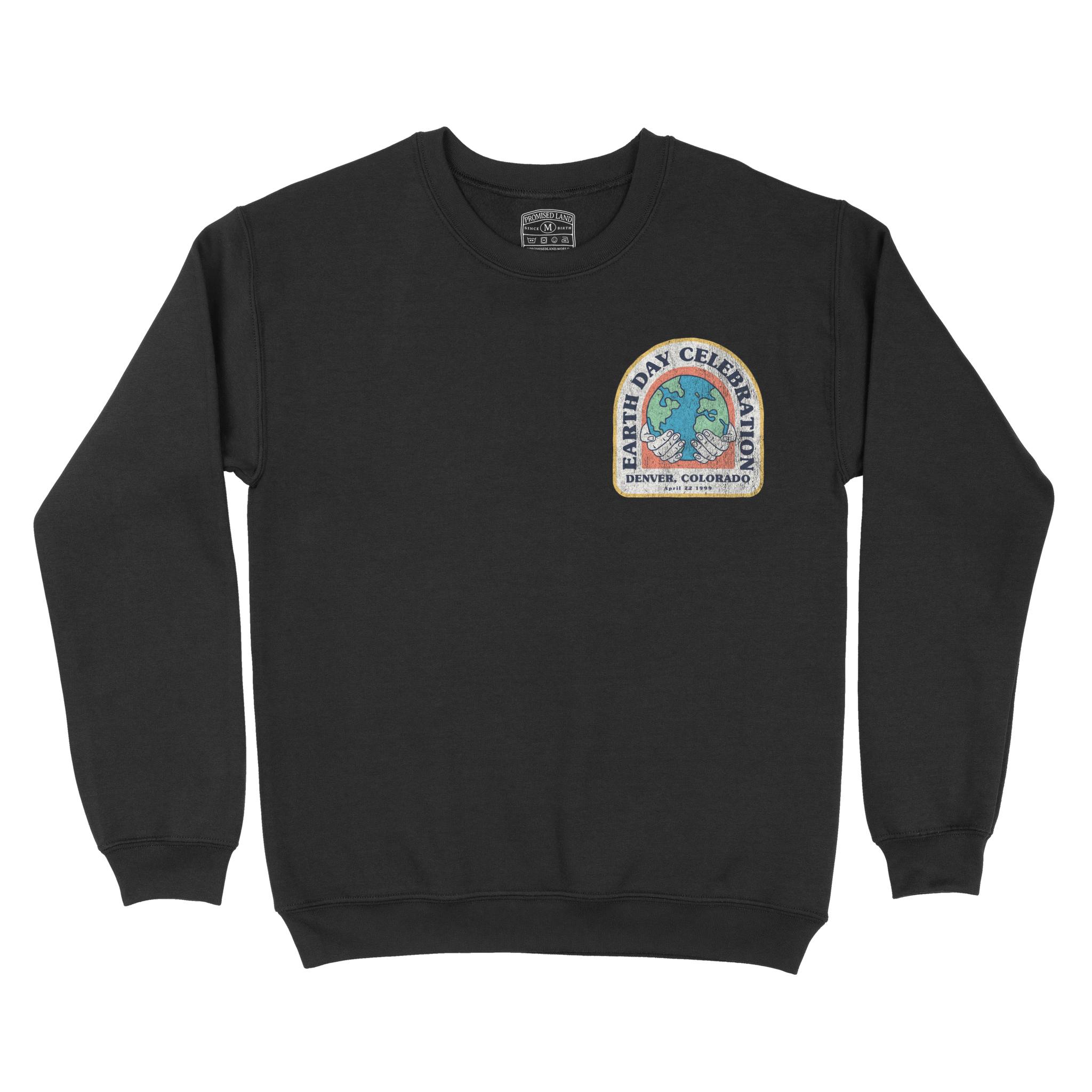 Denver Crewneck in Black - front view