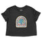 Denver Cropped Tee in Black - front view